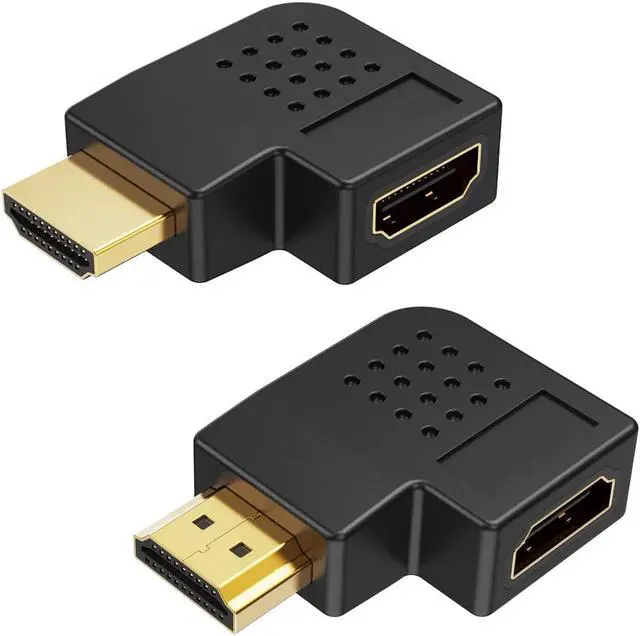 Alt view image 2 of 5 - Bundle - 2 Items: CableCreation Right Angle HDMI Adapter 2Pack +6-in-1 USB C Hub Multiport Adapter