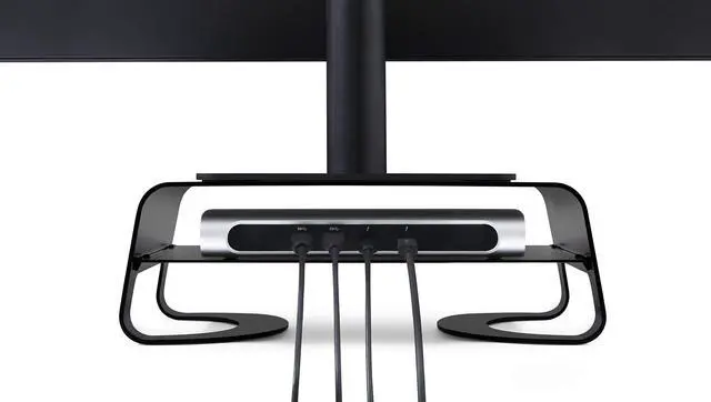 Alt view image 3 of 5 - Twelve South Curve Riser Monitor Stand | Ergonomic Desktop Stand with Storage Shelf for iMac and Displays, Matte Black
