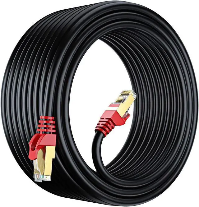 Main image of Maximm CAT 7 Ethernet Cable, Outdoor & Indoor (150 Feet) Heavy Duty Waterproof, Direct Burial, In-Ground, UV Jacket, POE, Network, Internet, Cat7Cable, 150ft