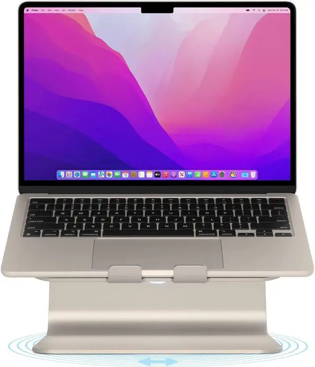 Alt view image 2 of 4 - Rain Design mStand360 Laptop Stand with Swivel Base, Starlight (10093)