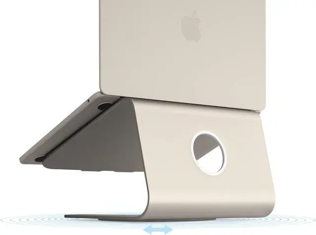 Alt view image 3 of 4 - Rain Design mStand360 Laptop Stand with Swivel Base, Starlight (10093)