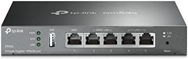 Main image of TP-Link ER605 V2 Wired Gigabit VPN Router | Up to 3 WAN Ethernet Ports + 1 USB WAN | SPI Firewall SMB Router | Omada SDN Integrated | Load Balance | Lightning Protection