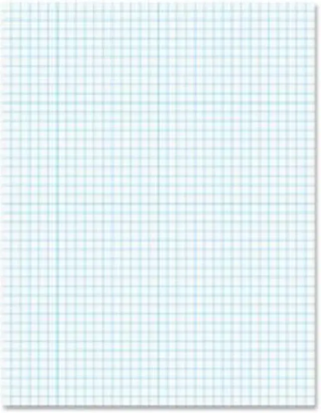 Main image of Ampad 8 1/2 x 11 Inches White Quad Pad, 4 Square Inch, 50 Sheets, 10 Pack