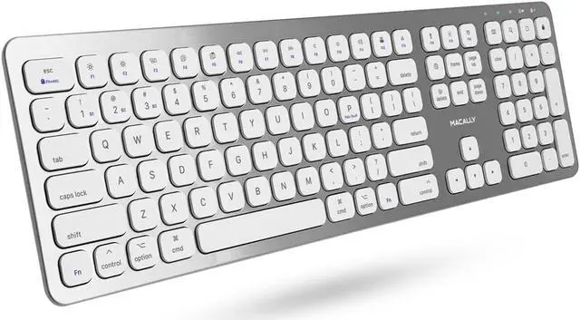 Main image of Macally Premium Bluetooth Keyboard for Mac - Compatible Apple Keyboard with Numeric Keypad - Multi Device Wireless Keyboard for Macbook Pro/Air, Mac Mini Pro, iMac, Laptop