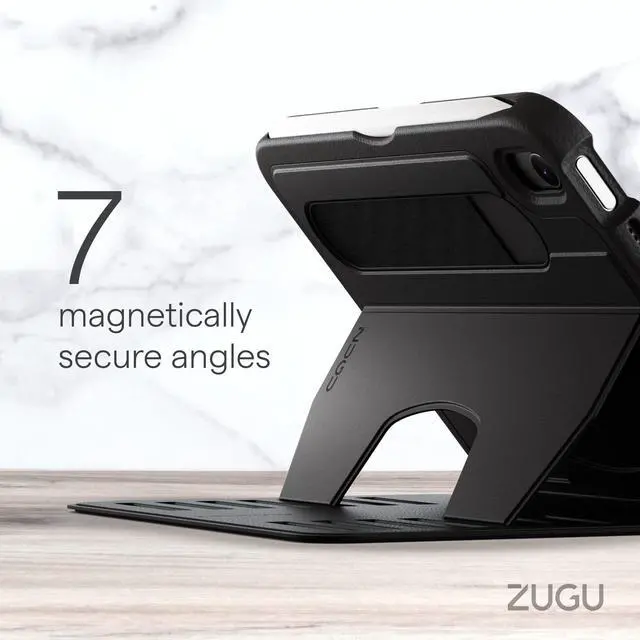 Alt view image 5 of 5 - Zugu Case for 2021 iPad Mini 6 - Slim Protective Case - Apple Pencil Pocket - 5 ft. Drop Protection - Secure 7 Angle Magnetic Stand - Sleep/Wake Cover (Fits Model #'s A2567, A2568, A2569)