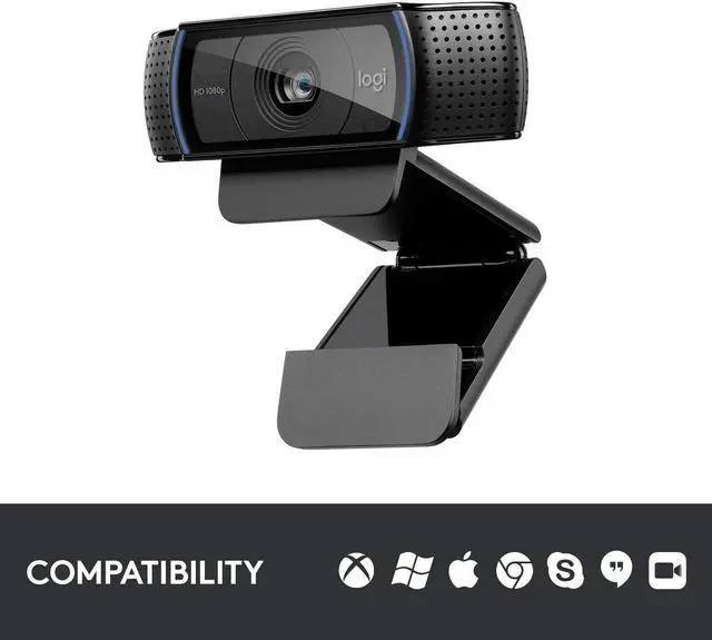 Alt view image 3 of 5 - Logitech C920e / C920 HD Webcam, Full HD 1080p Video Calling and Recording, Dual Stereo Audio, Stream Gaming - Black