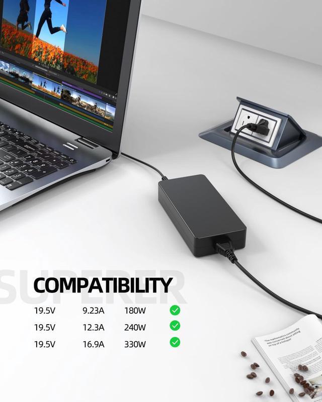Alt view image 2 of 5 - 19.5V 16.9A 330W AC Adapter Power Supply Charger Fit for Dell Alienware X51 X51 R2, M18x M18x R1, R2, R3, DA330PM111 ADP-330AB B XM3C3 331-2429 320-2269 Laptop Replacement Power Cord