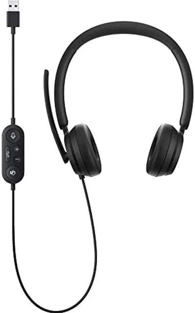 Alt view image 3 of 4 - Microsoft Modern Wired Headset,On-Ear Stereo Headphones with Noise-Cancelling Microphone, USB-A Connectivity, In-Line Controls, PC/Mac/Laptop - Certified for Microsoft Teams