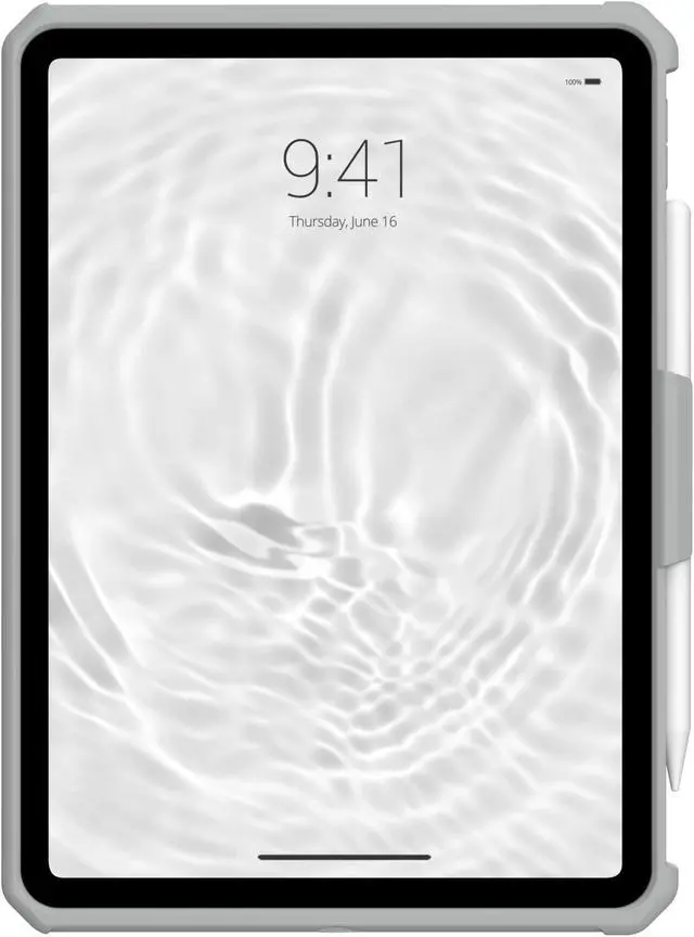 Alt view image 5 of 5 - UAG Designed for iPad 10.9" 10th Gen 2022 Case Scout Healthcare White/Gray with Hand Strap, Kickstand Pencil Holder Rugged Lightweight Slim Impact Resistant Protective Folio Cover by URBAN ARMOR GEAR