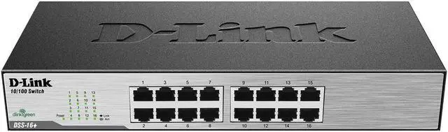 Main image of D-Link 16-Port 10/100 Unmanaged Desktop or Rackmount Switch (DSS-16+)