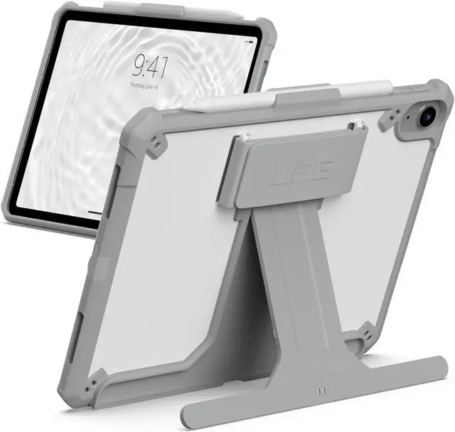 Main image of UAG Designed for iPad 10.9" 10th Gen 2022 Case Scout Healthcare White/Gray with Hand Strap, Kickstand Pencil Holder Rugged Lightweight Slim Impact Resistant Protective Folio Cover by URBAN ARMOR GEAR