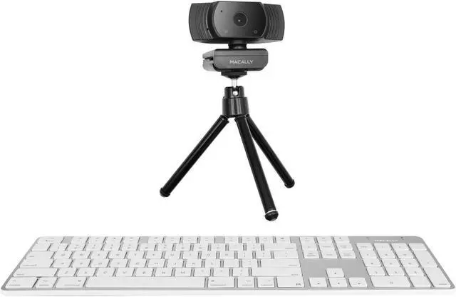 Main image of Macally Ultra Slim Wired Keyboard and a 1080P Webcam, Provides Excellent Image Quality
