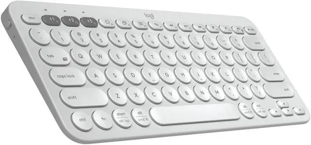 Main image of Logitech K380 Pebble Wireless Multi-Device Keyboard for Apple iOS, Apple TV android or Chrome, Bluetooth, Compact Space-Saving Design, PC/Mac/Laptop/Smartphone/Tablet - Off White