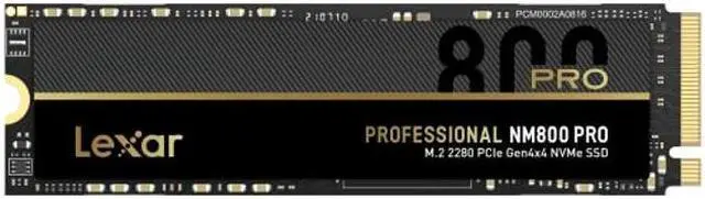 Main image of Lexar 512GB Professional NM800 PRO SSD PCIe Gen4 NVMe M.2 2280 Internal Solid State Drive, Up to 7450/3500 MB/s Read/Write, for PS5, Gamers and Creators, Black (LNM800P512G-RNNNG)