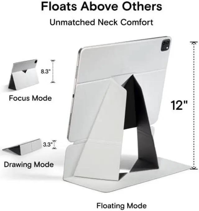Alt view image 2 of 5 - MOFT Tablet Stand for Pro 12.9 in(4th/5th/6th Generation) Snap Float Folio Case Scratch & Discolor Resistant, Light and Portable Tablet Stand (Misty Cove)