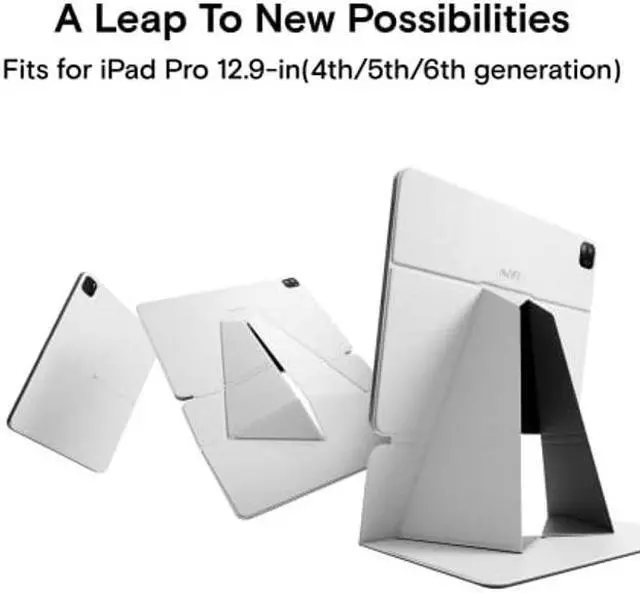 Alt view image 4 of 5 - MOFT Tablet Stand for Pro 12.9 in(4th/5th/6th Generation) Snap Float Folio Case Scratch & Discolor Resistant, Light and Portable Tablet Stand (Misty Cove)