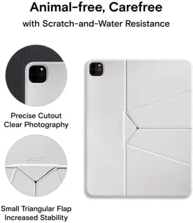 Alt view image 3 of 5 - MOFT Tablet Stand for Pro 12.9 in(4th/5th/6th Generation) Snap Float Folio Case Scratch & Discolor Resistant, Light and Portable Tablet Stand (Misty Cove)