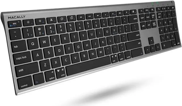 Main image of Macally Wireless Bluetooth Keyboard for Mac - Compatible Apple Keyboard Wireless for Mac iOS PC Android - Switch Between 3 Devices with Multi Device Mac Bluetooth Keyboard for MacBook Pro/Air, iMac