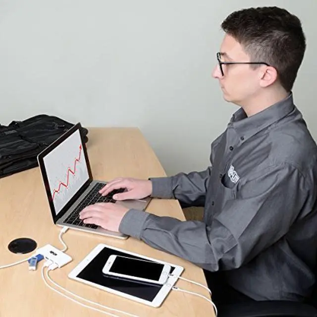 Alt view image 4 of 5 - Tripp Lite 4-Port USB 3.1 Gen 1 USB-C to USB-A Portable Hub with x4 USB-A & USB-C Charging Port 5 Gbps (U460-004-4A-C)