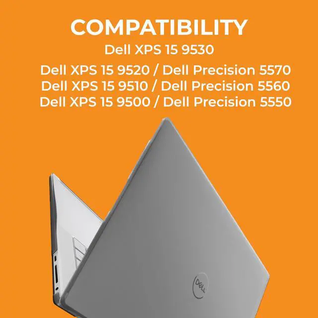 Alt view image 2 of 5 - Gumdrop ProTech Hard Shell Laptop Case Fits Dell XPS 15 9530 9520 9510 9500 | Precision Series 5570 5560 5550 (Clamshell) - Slim and Lightweight Reliable Scratch-Proof Clear Protective Cover