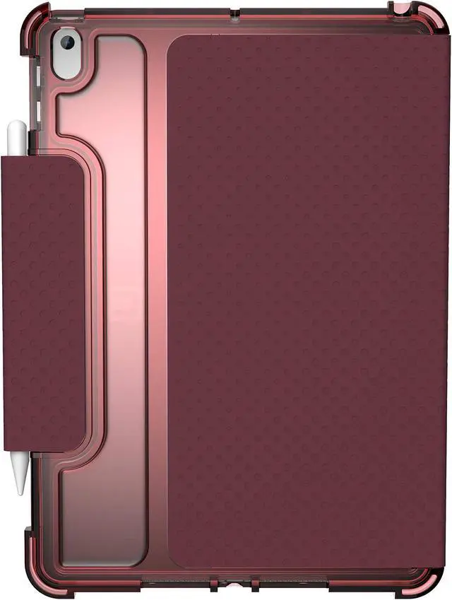 Alt view image 3 of 5 - [U] by UAG Designed for iPad 10.2 Case Aubergine/Dusty Rose 9th Generation 2021, 8th Gen 2020, Lucent Lightweight Ultra-Slim Smart Folio Protective Cover with Auto/Sleep Wake & Pencil Holder