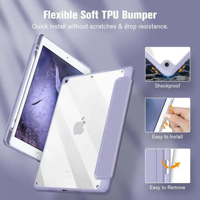 Alt view image 4 of 5 - Fintie Hybrid Slim Case for iPad 9th / 8th / 7th Generation 10.2 Inch + Shockproof Lightweight Kids Case