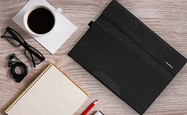 Alt view image 5 of 5 - Honeymoon Case Cover for 16" Samsung Galaxy Book4/3 Pro&Galaxy Book4/3 Pro 360&Galaxy Book 4/3 Ultra[Not fit Galaxy Book4/3 360],PU Leather Hard Shell Case Accessories,S045-Black