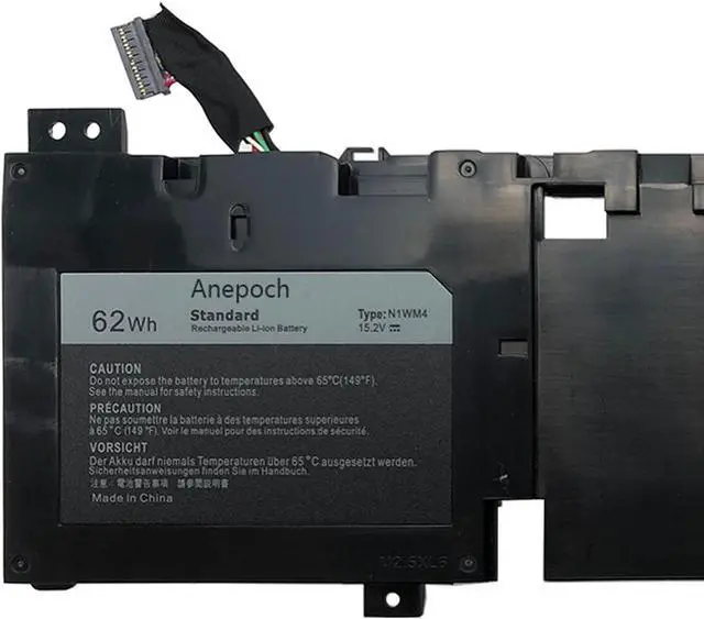 Alt view image 5 of 5 - Anepoch N1WM4 Laptop Battery Replacement for Dell Alienware 13 R2 13.3" 2VMGK 62Wh 15.2V