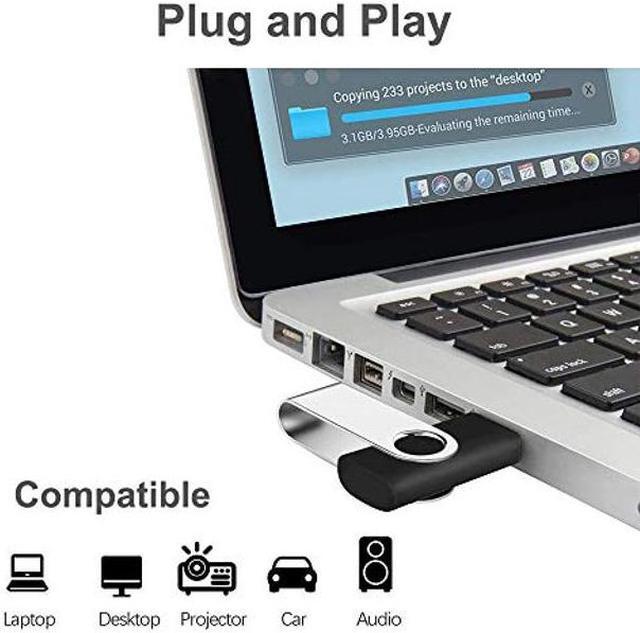 Alt view image 3 of 5 - 4GB Bulk Flash Drives 20 Pack, ABLAZE USB 2.0 Bulk Thumb Drive with Lanyards Swivel Memory Stick Bulk U Disk 4GB Pendrive Jump Drive Zip Drive USB Pack (4GB 20 Pack,Mixcolors)