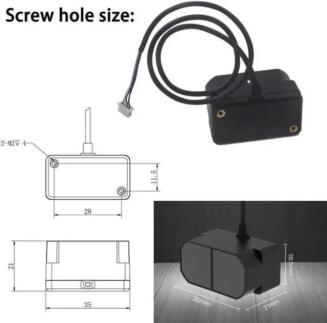 Alt view image 3 of 5 - DIYmall Benewake TFmini Plus Laser Level Distance Sensor Waterproof IP65 Lidar Range Finder UART Anti-dust 12m 1000Hz UART for Arduino Raspberry Pi STM32