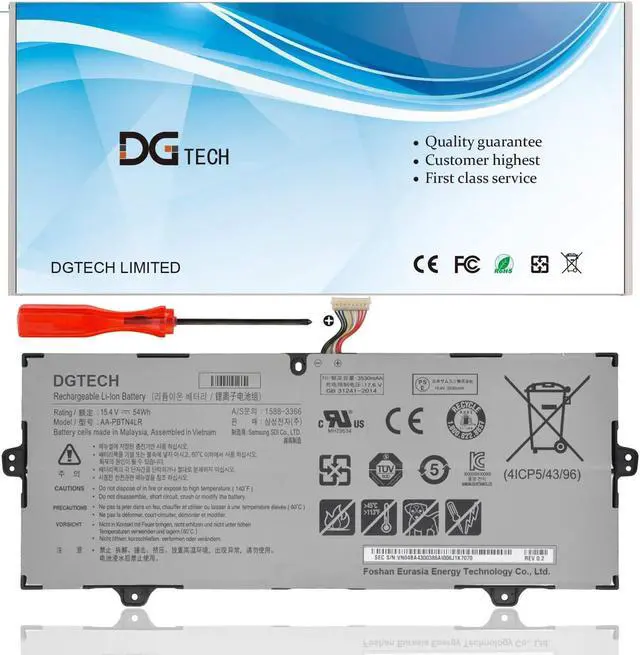 Main image of DGTech AA-PBTN4LR Laptop Battery Replacement for Samsung 9 Pro 15'' NP940X3M NP940X5M NP940X5N NP940X3M-K01US NP940X3M-K02US NP940X5M-X01US NP940X5N-X01US Series BA43-00386A 15.4V 3530mAh 54Wh