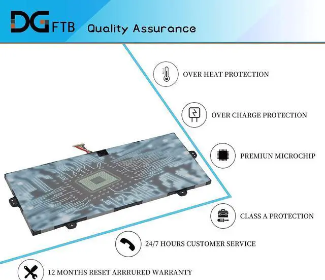 Alt view image 3 of 5 - DGTech AA-PBTN4LR Laptop Battery Replacement for Samsung 9 Pro 15'' NP940X3M NP940X5M NP940X5N NP940X3M-K01US NP940X3M-K02US NP940X5M-X01US NP940X5N-X01US Series BA43-00386A 15.4V 3530mAh 54Wh