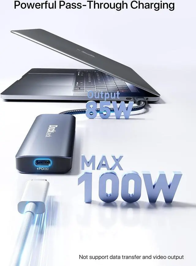 Alt view image 4 of 5 - 8K HDMI USB C HUB, 5-in-1 USB-C Multiport Adapter, Dockteck USB Dock Dongle with 8K 30Hz/4K 120Hz/4K 60Hz HDMI, 100W PD, 3 x USB 3.0 for Steam Deck, MacBook Pro/Air M1, iPad Pro/Air, Surface Pro 7/8/X
