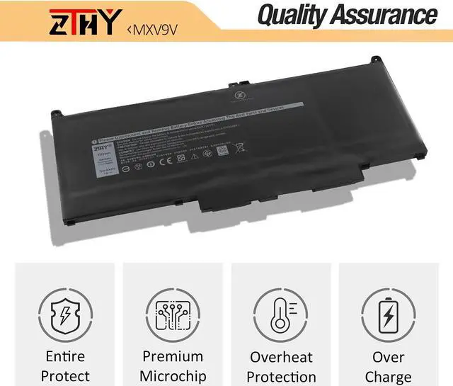 Alt view image 5 of 5 - ZTHY MXV9V Laptop Battery Replacement for Dell Latitude 5300 5310 7300 7400, Latitude 5300/5310 2-in-1, Inspiron 7300/7306 2-in-1 Black Series P96G P97G P99G P100G 5VC2M 829MX 0829MX 7.6V 60Wh 4-Cell