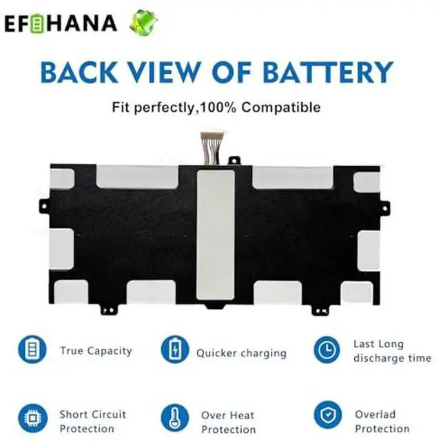 Alt view image 2 of 5 - EFOHANA AA-PBUN4AR Laptop Battery Replacement for Samsung ATIV Book 9 Spin 940X3L Notebook 9 900X5L NT900X5H NT900X5L NT900X5M NT900X5P NT900X5W NT901X5L Series Notebook BA43-00375A 7.7V 39Wh