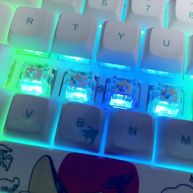 Alt view image 4 of 5 - DRAOZA Gateron G White Pro 3.0 Switches,5-Pin Pre Lubed RGB SMD Linear Switches for MX Gaming Mechanical Keyboard (G Pro 3.0,White,108PCS)