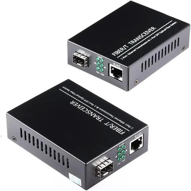 Main image of Open SFP Slot A Pair of 1.25G/s Gigabit Fiber Ethernet Media Converter 10/100/1000Base-Tx to 1000Base-SX SMF RJ45 to SFP Slot, Support SFP Gigabit modules up to 120KM(2 Pack)