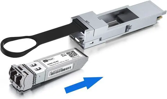 Alt view image 4 of 4 - QSFP to SFP+ QSA Adapter 40G to 10G Converter Module for Mellanox MAM1Q00A-QSA, Dell 407-BBRO, Nokia 474938A, Juniper, Arista, H3C, Extreme and More Devices, All-Metal housing
