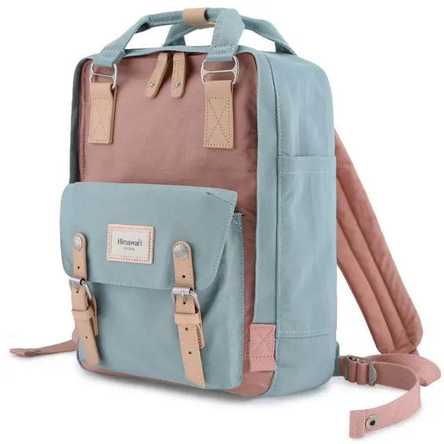 Alt view image 5 of 5 - Himawari Backpack/Travel Backpack for Women 14.9" College Vintage Waterproof Bag , Work Backpack for 14inch Laptop(-HIM-01#pink&blue)