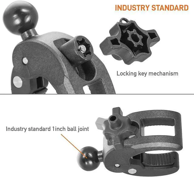 Alt view image 4 of 5 - iBOLT sPro2 Accessibility Post/Pole/Rail/Handlebar Clamp Mount for Wheelchairs/Exercise Equipment. Fits Devices from 4.7 to 6.7 inches Wide/Tall (iPhone 11, Small Tablets, Nintendo Switch)