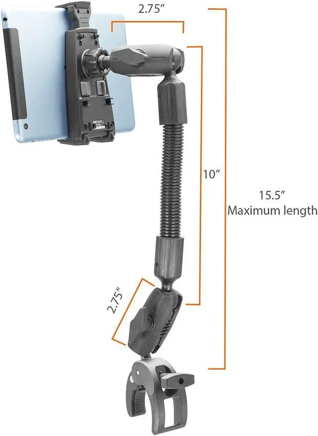 Alt view image 3 of 5 - iBOLT sPro2 Accessibility Post/Pole/Rail/Handlebar Clamp Mount for Wheelchairs/Exercise Equipment. Fits Devices from 4.7 to 6.7 inches Wide/Tall (iPhone 11, Small Tablets, Nintendo Switch)