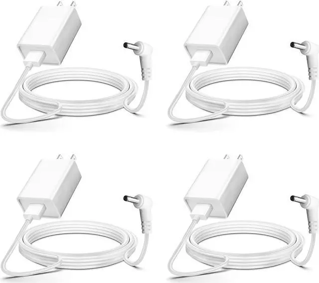 Main image of 4-Pack Indoor/Outdoor Power Adapter Charger for Ring Stick Up Cam Plug-in/Ring Stick Up 3rd Gen/2nd Gen, Ring Spotlight Cam,Ring Pan Tilt Stick Up Camera Plug in Charging Cord Cable (4m/13.2ft) White