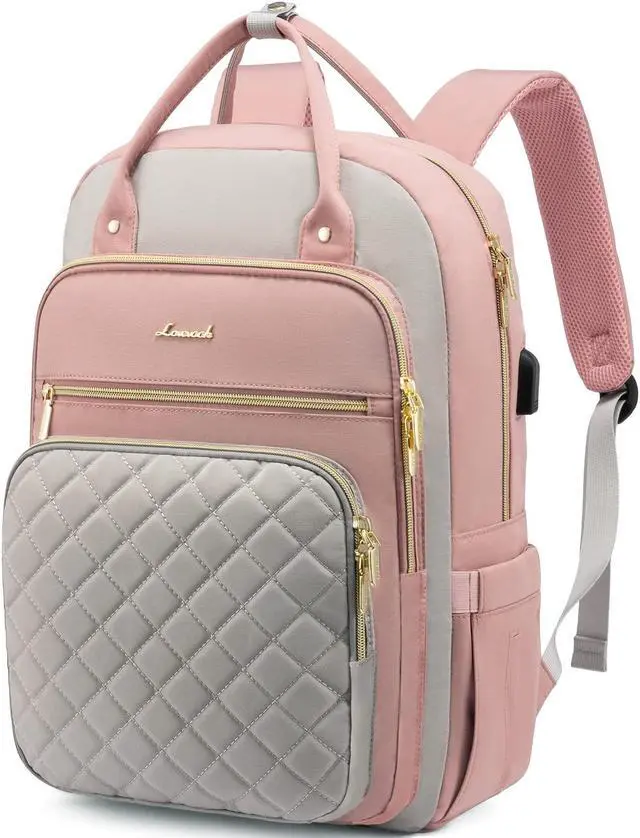 Main image of LOVEVOOK Laptop Backpack for Women, Water Resistant Travel Work Backpacks Purse Stylish College Business Teacher Nurse Computer Bag with USB Charging Port, Fits 15.6" Laptop