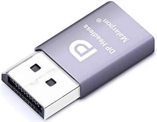 Alt view image 3 of 5 - Malarpon DispalyPort Headless Ghost Display Emulator with Blue Light for PC 4K DP Dummy Plug (fit Headless 1080@60Hz-3840x2160@17Hz) 8P