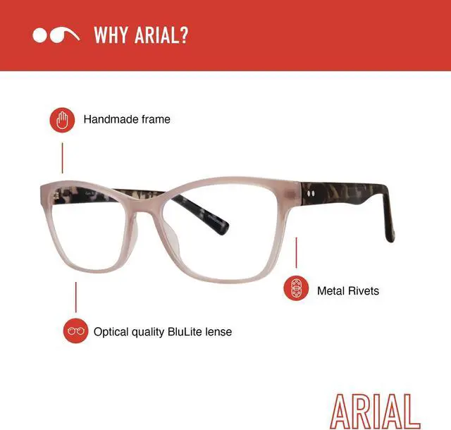Alt view image 2 of 5 - Scojo New York Arial Blue Light Reading Glasses, Handmade Scratch Resistant Readers for Women and Men, Sandy Beach - 1.75x