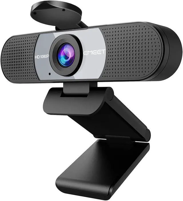 Main image of EMEET 1080P Webcam, C960 Web Camera with 2 Noise-Cancelling Microphones & Privacy Cover, 90° FOV Computer Camera, Plug & Play USB Webcam for Calls/Conference, Zoom/Skype/YouTube, Laptop/Desktop, Grey