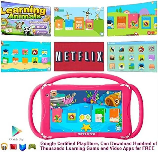 Alt view image 2 of 5 - Kids Tablet 7 inch Toddler Tablet for Kids WiFi Android 32GB Tablet for Toddlers Kids Tablets Kids Learning Educational APP Pre-Installed YouTube Netflix Parental Control Kid-Proof Case (Red)