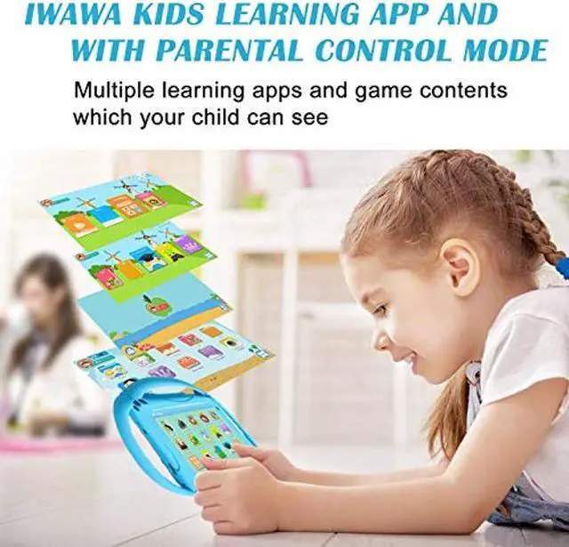 Alt view image 2 of 5 - Kids Tablet 7inch Android Toddler Tablet 32GB Tablet APP Preinstalled & Parent Control Learning Education Tablet WiFi Camera Kid-Proof Case with Handle,Netflix YouTube Ages 3-14