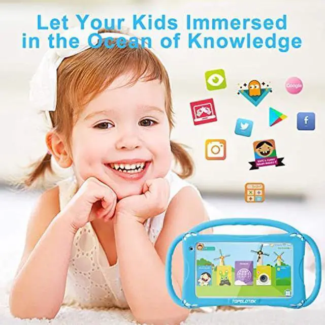 Alt view image 4 of 5 - Kids Tablet 7inch Android Toddler Tablet 32GB Tablet APP Preinstalled & Parent Control Learning Education Tablet WiFi Camera Kid-Proof Case with Handle,Netflix YouTube Ages 3-14