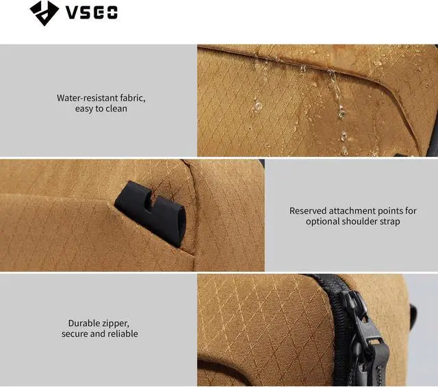 Alt view image 3 of 5 - VSGO Digital Storage Bag Photography Accessories Storage Hard Drive Data Cable Power Supply Travel Portable Mini Digital Storage Bag (Yellow, L)